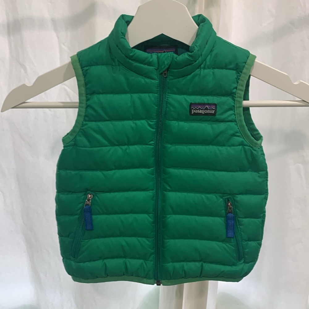 Patagonia 18 months green puffer vest.